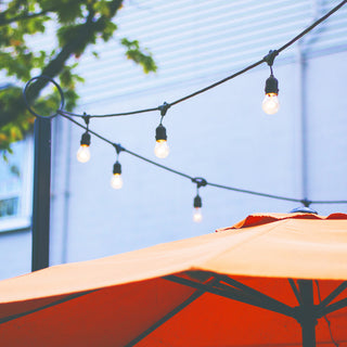 Brightech Ambience Pro - Waterproof LED Outdoor String Lights - 1W Vintage, 48 Ft String