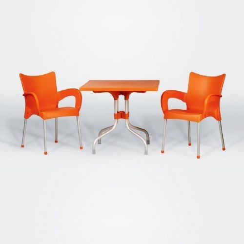 Compamia Forza Square Folding Table, Red