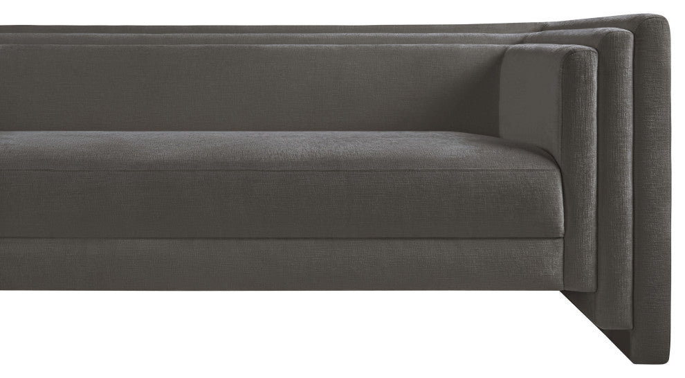 Everett Upholstered Sofa, Grey, Chenille Fabric