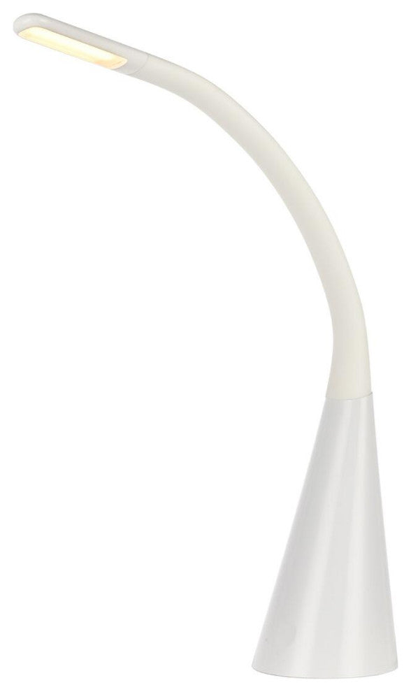 Illumen Collection 1-Light Glossy Frosted White Finish Led Desk Lamp