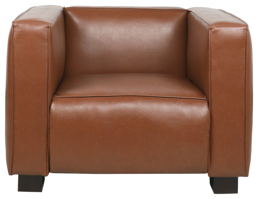 Minkler Contemporary Faux Leather 3 Piece Club Chair and Sofa Set