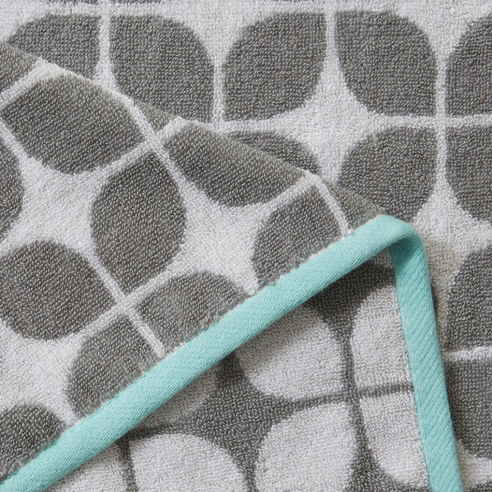 Intelligent Design Lita Cotton Jacquard Bath Towel 6 Piece Set, Grey