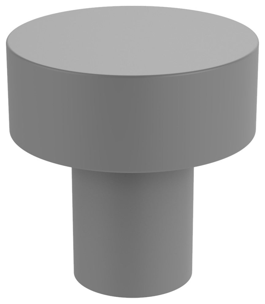 1" Cabinet Knob, Matte Gray
