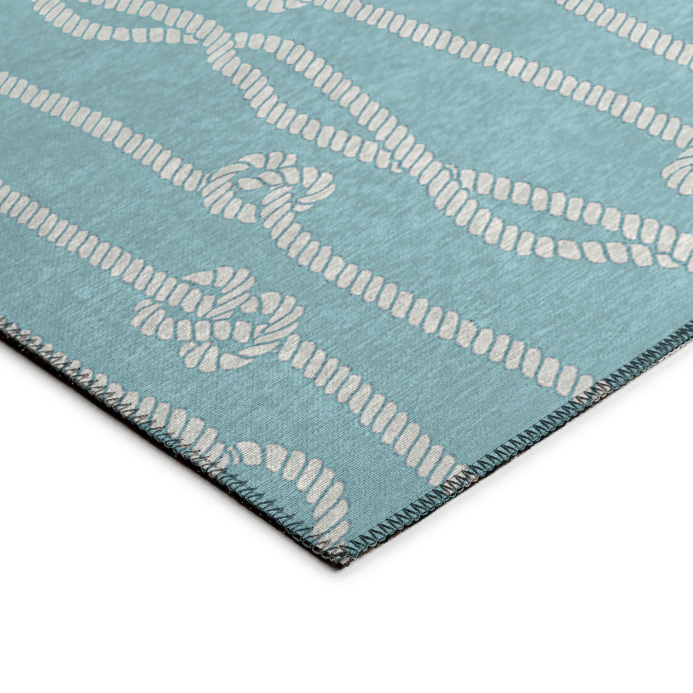 Indoor/Outdoor Harbor HA7 Lagoon Machine Washable 8' x 8' Round Rug