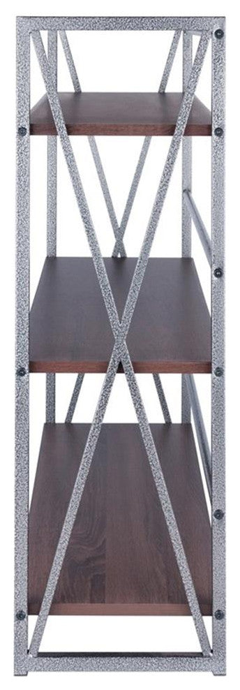 Isa 3-Tier Shelf, Graphite and Walnut