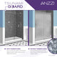 ANZZI Consort Series 60 in. x 72 in. Frameless Shower Door, Polished Chrome