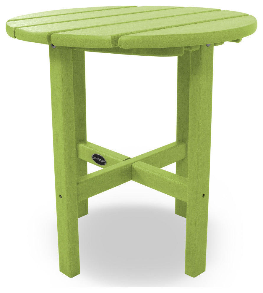 Polywood Round 18" Side Table, Lime