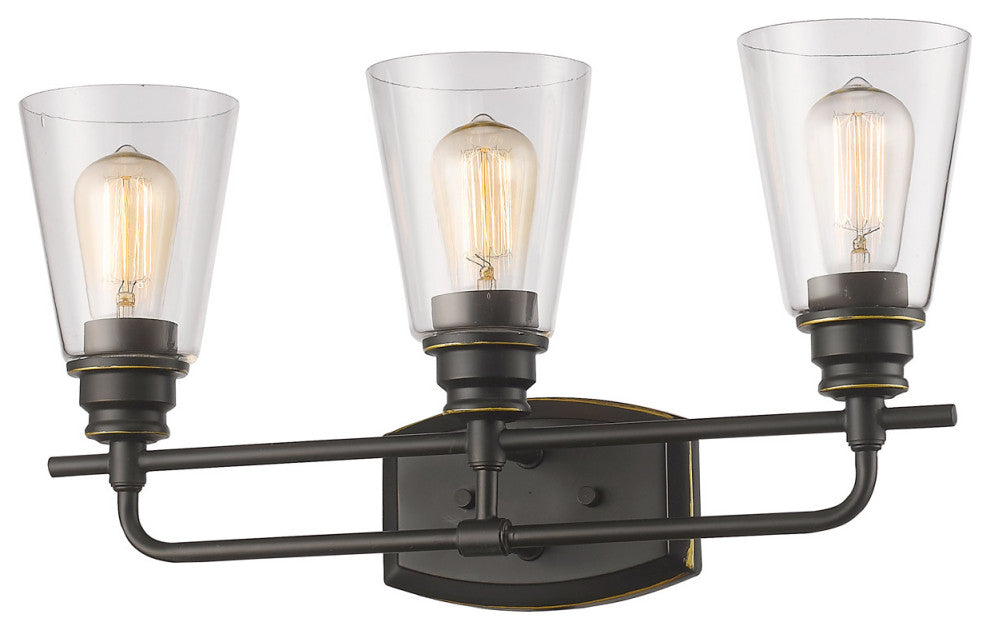 Annora 3 Light Bathroom Vanity Light, Olde Bronze