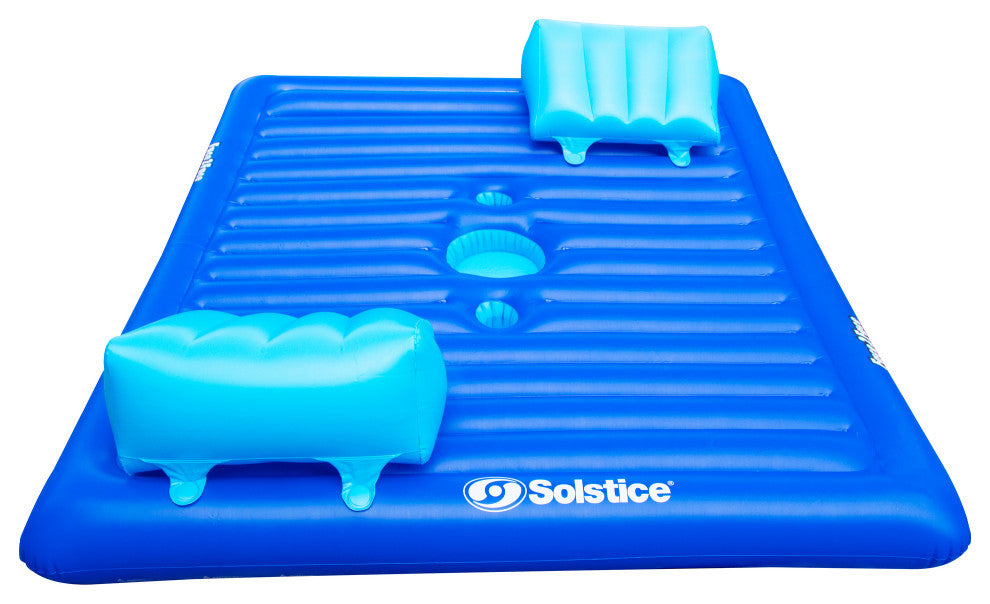 78" Inflatable Blue Dual Swimming Pool Lounger