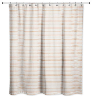 Rust Loose Lines 71x74 Shower Curtain