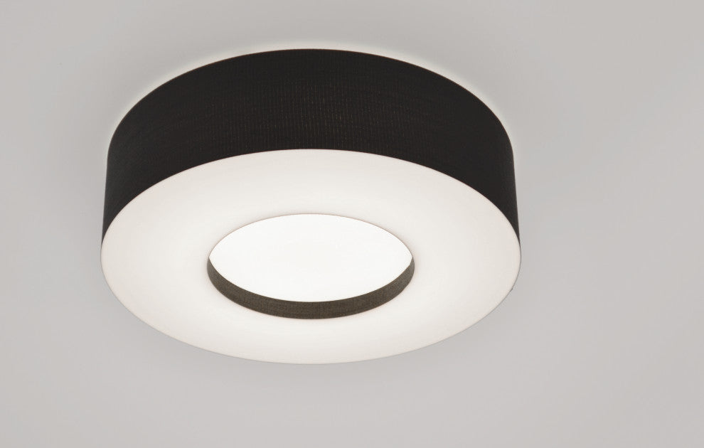 Montclair LED Ceiling, Black Shade, 12"