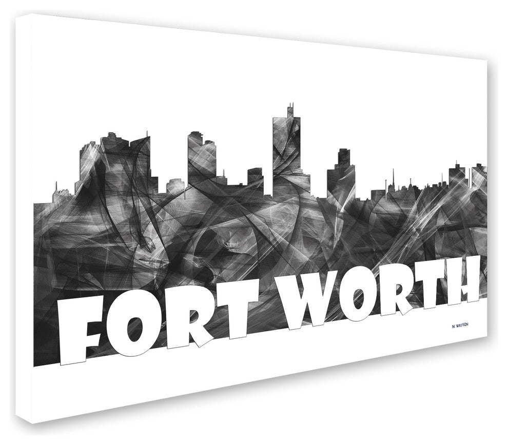 'Fort Worth Texas Skyline Bg-2' Canvas Art, 32x22