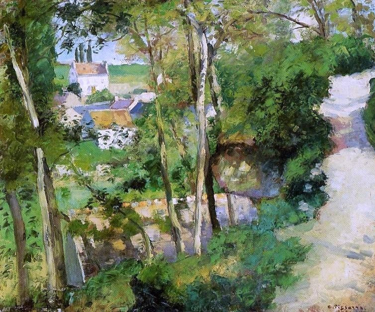 Camille Pissarro The Rising Path Pontoise, 20"x25" Wall Decal