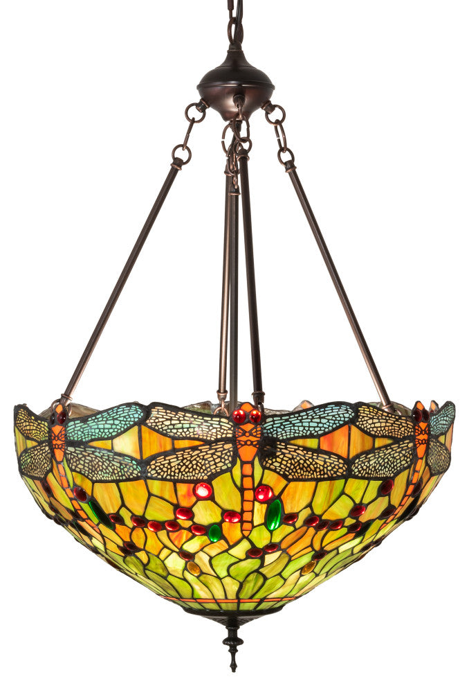 20 Wide Tiffany Hanginghead Dragonfly Inverted Pendant