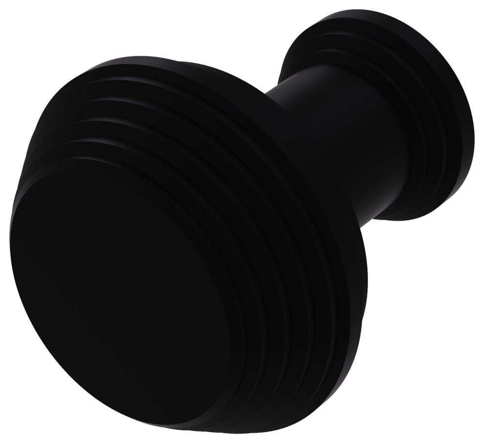 Designer Cabinet Knob, Matte Black