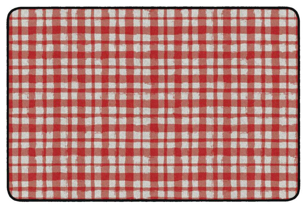Flagship Carpets FA1820-22FS Watercolor Gingham Red