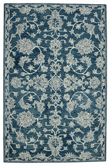 Romania Hope Area Rug, Navy, 2' x 3', Floral