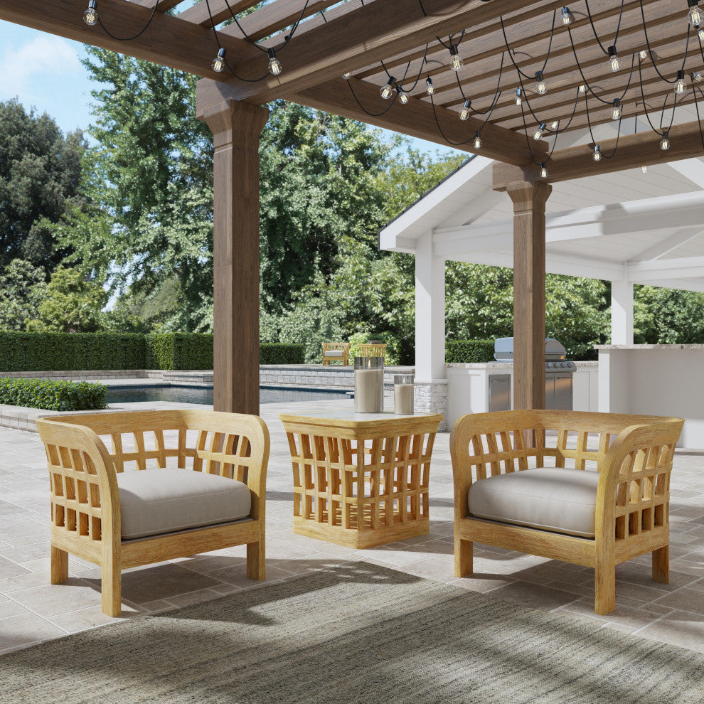 Monhegan Teak Outdoor Lounge Chair
