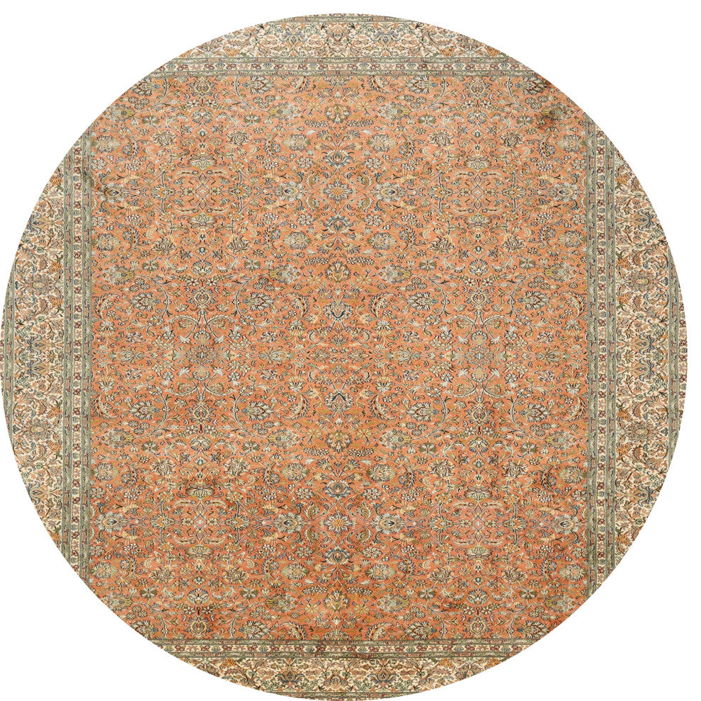 Ahgly Company Indoor Round Traditional Area Rugs, 3' Round