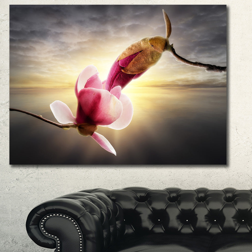 Beautiful Magnolia Flowers, Large Floral Canvas Art Print, 60x40