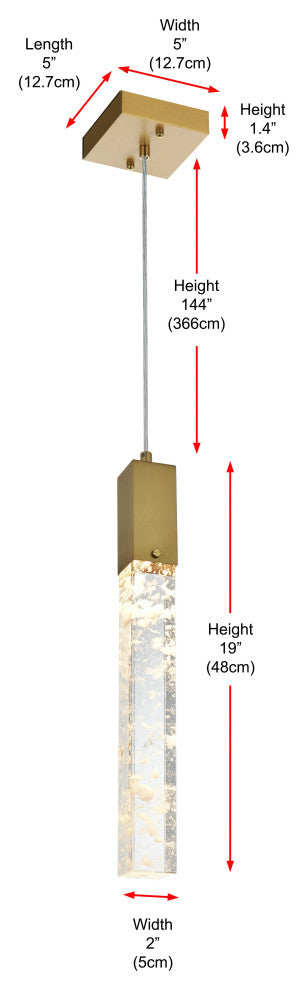 Home Living 5" Pendant, Satin Gold