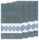 Linum Home Textiles Noah Embellished, Teal, Bath Towel, 4-Piece Set