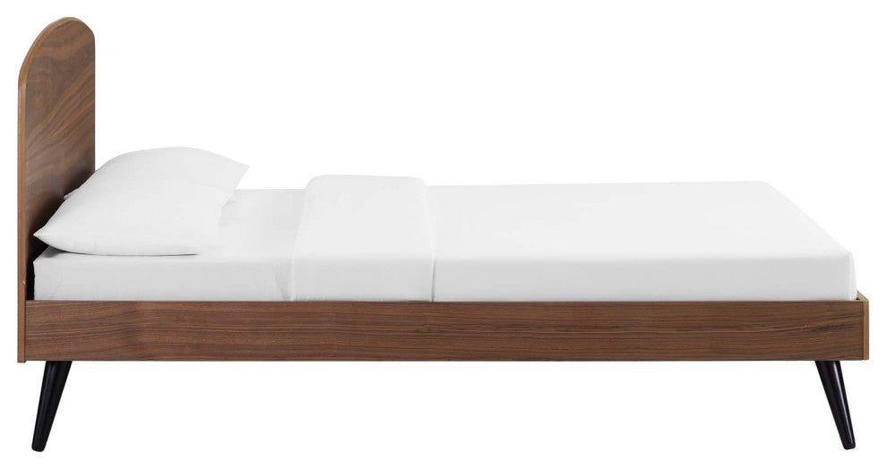 Bronwen Queen Wood Platform Bed Walnut