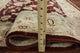 Oushak Chobi Peshawar Burgundy Hand-Knotted Wool Rug, 4'x6'
