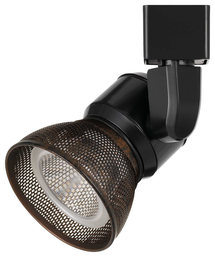 Integrated Dimmable LED Track Head, Bronze Shade, Black Base