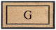A1HC Rubber & Coir Large Outdoor Durable Monogrammed Doormat, 24"X39", Beige, G