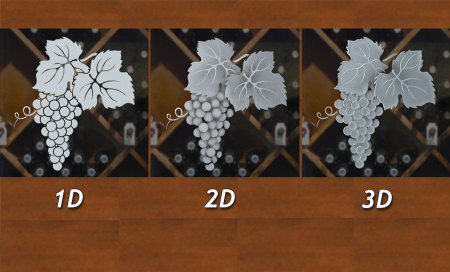 Wine Door - Grape Cluster Grape Ivy - Primed - 28" x 84" - Knob on Left -...