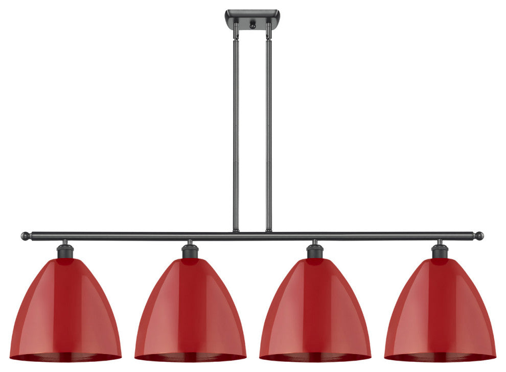 Innovations 516-4I-BK-MBD-12-RD-LED 4 Light Island Light, Matte Black