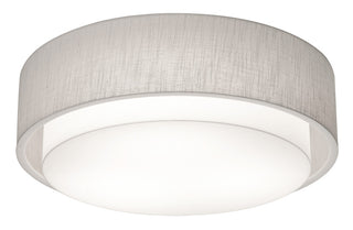 Sanibel LED Ceiling, White Finish, Linen White, 18"