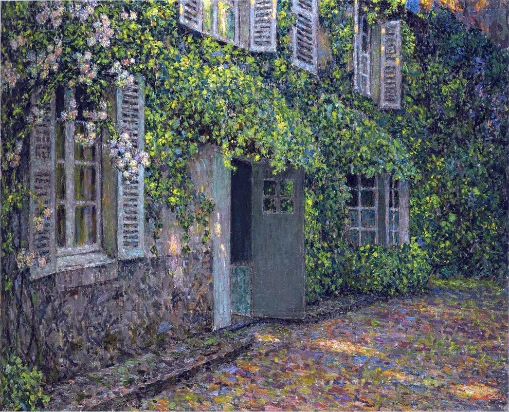 Henri Le Sidaner The House in Summer, 20"x25" Gallery Wrapped Canvas Print