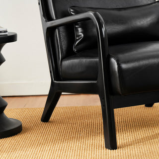 Set of 2 Modern Leatherette Accent  Armchair