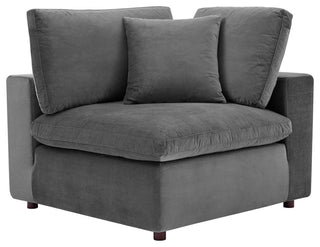 Commix Down Filled Overstuffed Performance Velvet Loveseat