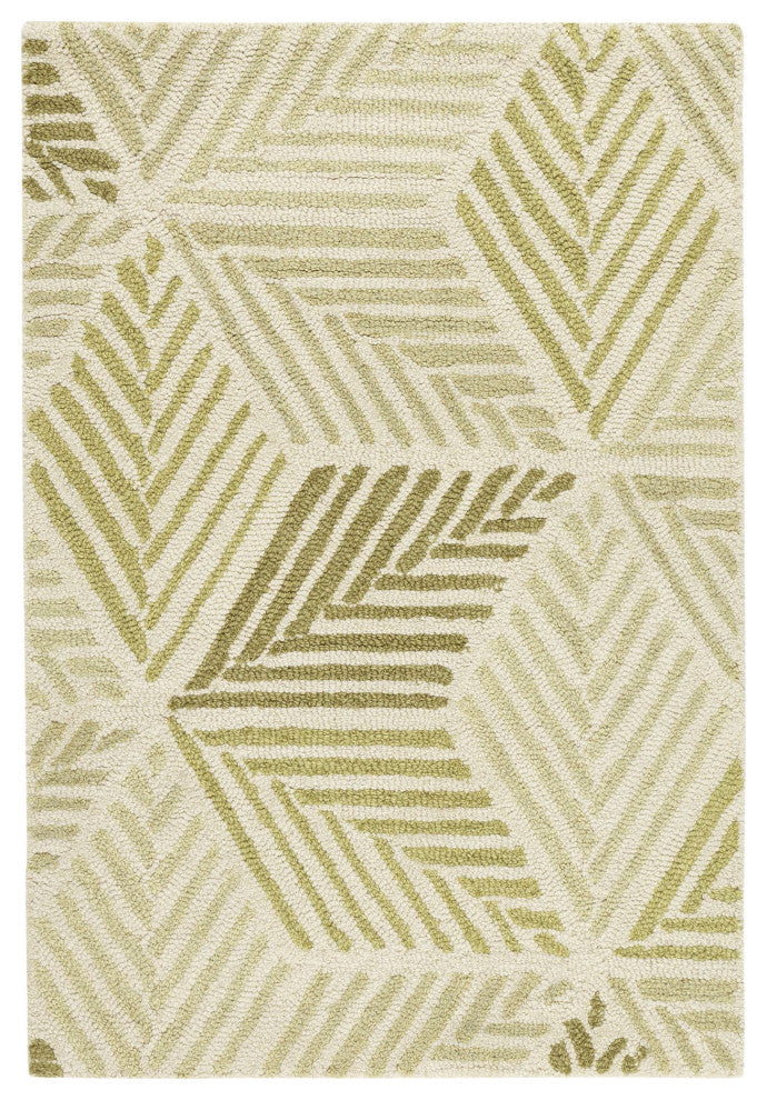 Dash & Albert Karari Moss Hand Hooked Wool Rug, Green, 10' x 14'