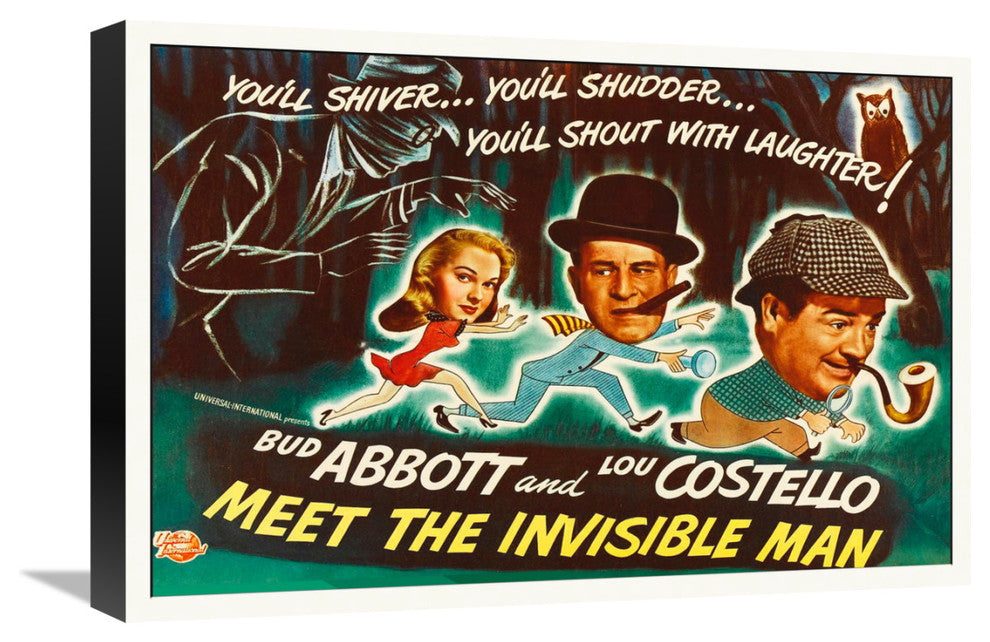 Abbott and Costello, Meet The Invisible Man Poster, 22x15