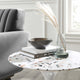 Sofa Side Table, Round, White, Wood, Metal, Modern, Lounge Cafe Hospitality