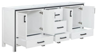 Ziva Transitional White 80" Vanity Cabinet Only