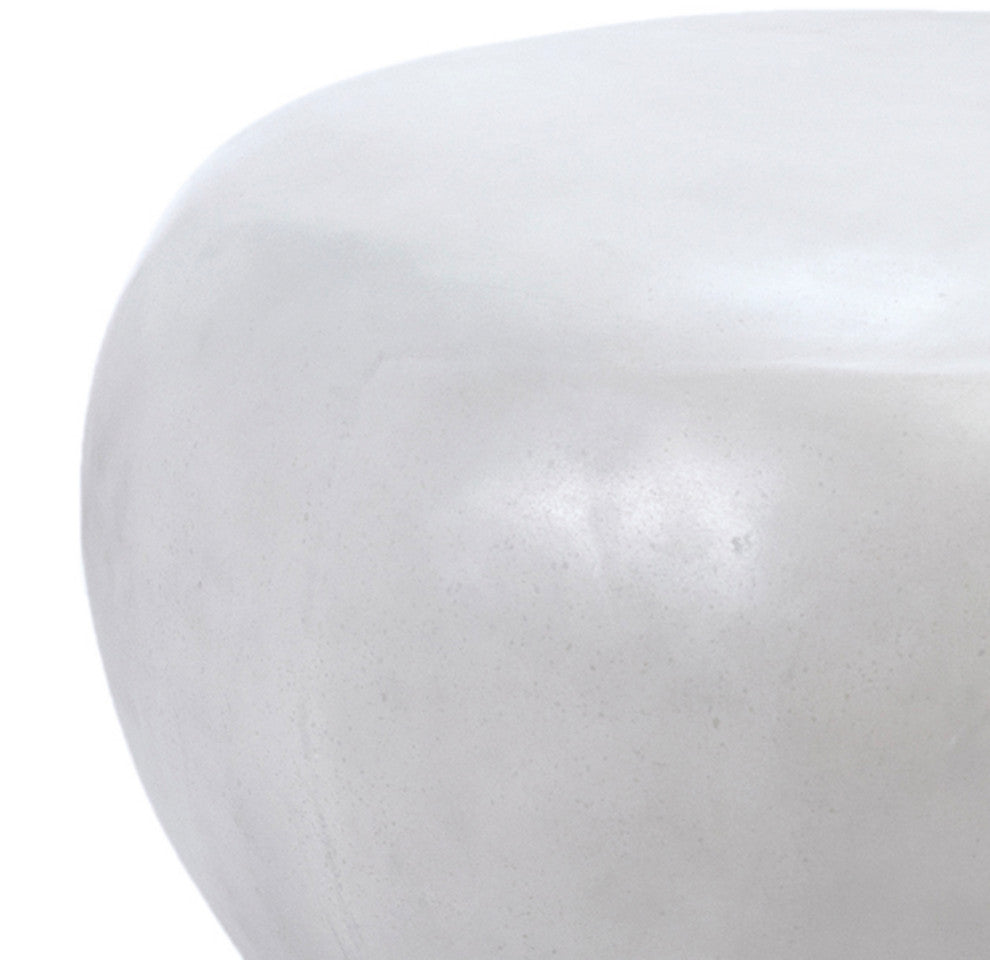 White Cement Rock Table / Stool