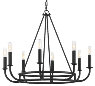 Bailey 8 Light Chandelier in Matte Black