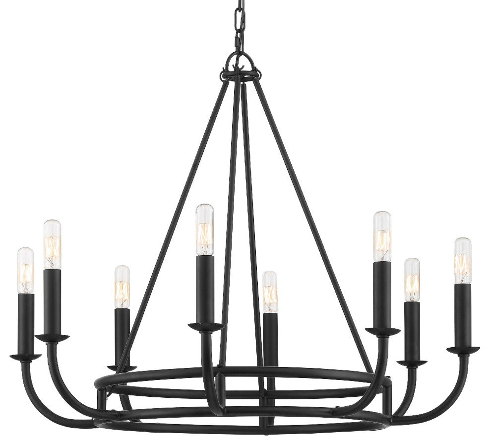 Bailey 8 Light Chandelier in Matte Black
