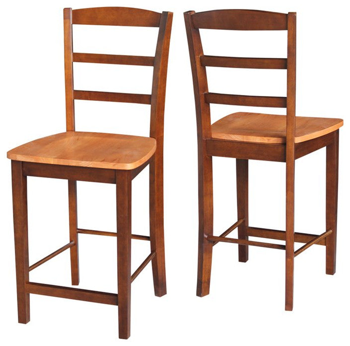 International Concepts Madrid 24" Stool in Cinnamon and Espresso