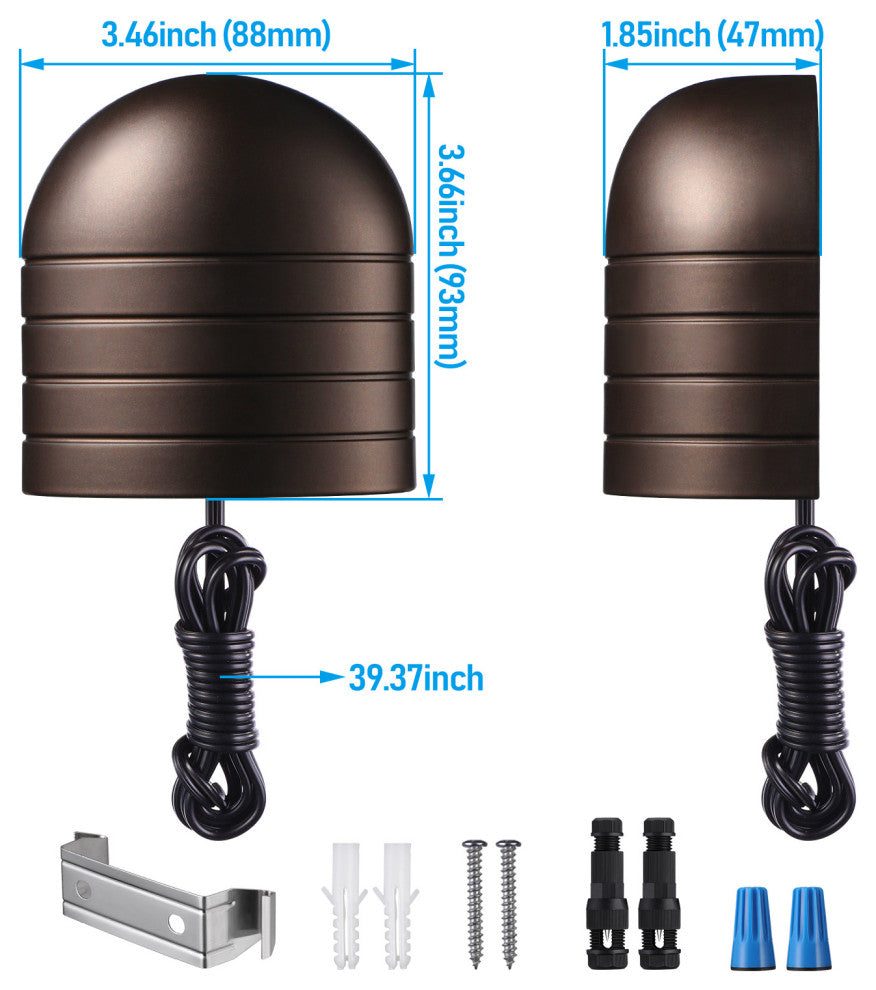12-Pack Low Voltage LED Deck Lights, 5CCT Fence Lights Otudoor
