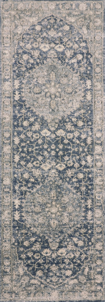 Teagan TEA-01 Area Rug, Denim/Mist, 2'8"x10'6"