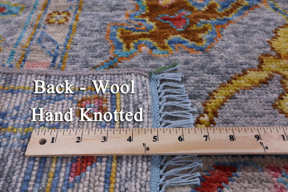 8' 0" X 9' 9" Turkish Oushak Hand-Knotted Wool Rug - Q14828