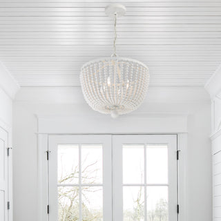 Rylee Four Light Chandelier in Matte White