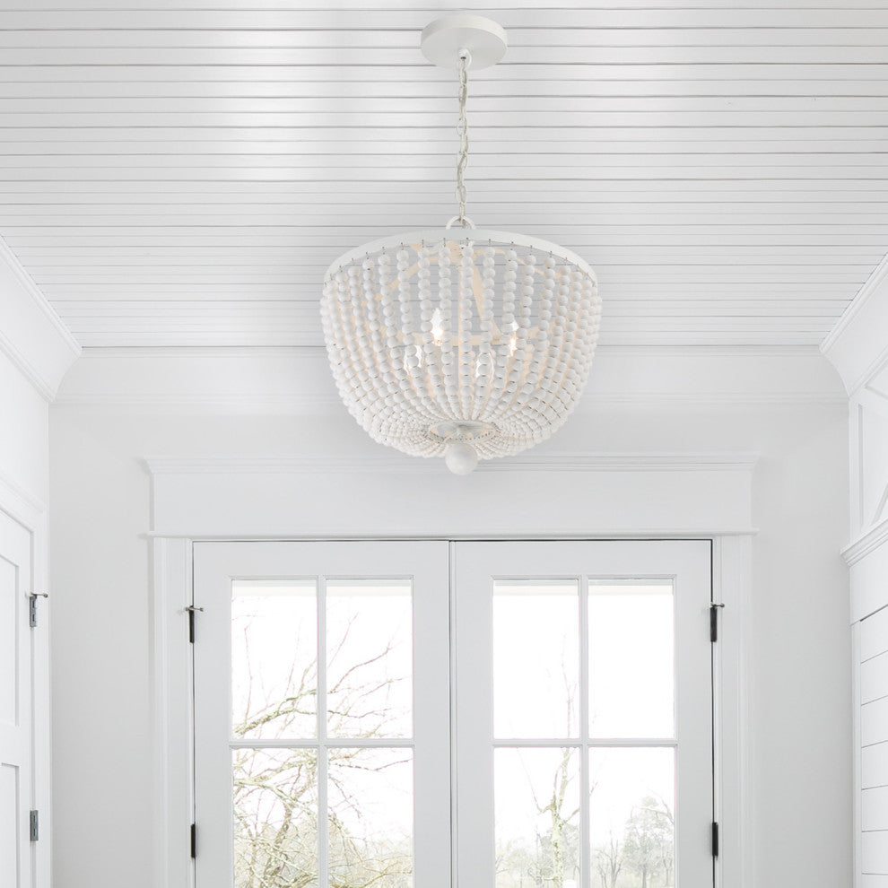 Rylee Four Light Chandelier in Matte White