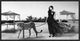 "Woman with Cheetah" Framed Canvas Giclee by Lauren, 25x13"
